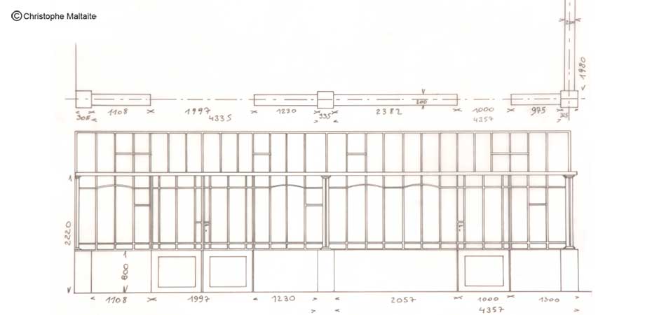 Serre en fer façade